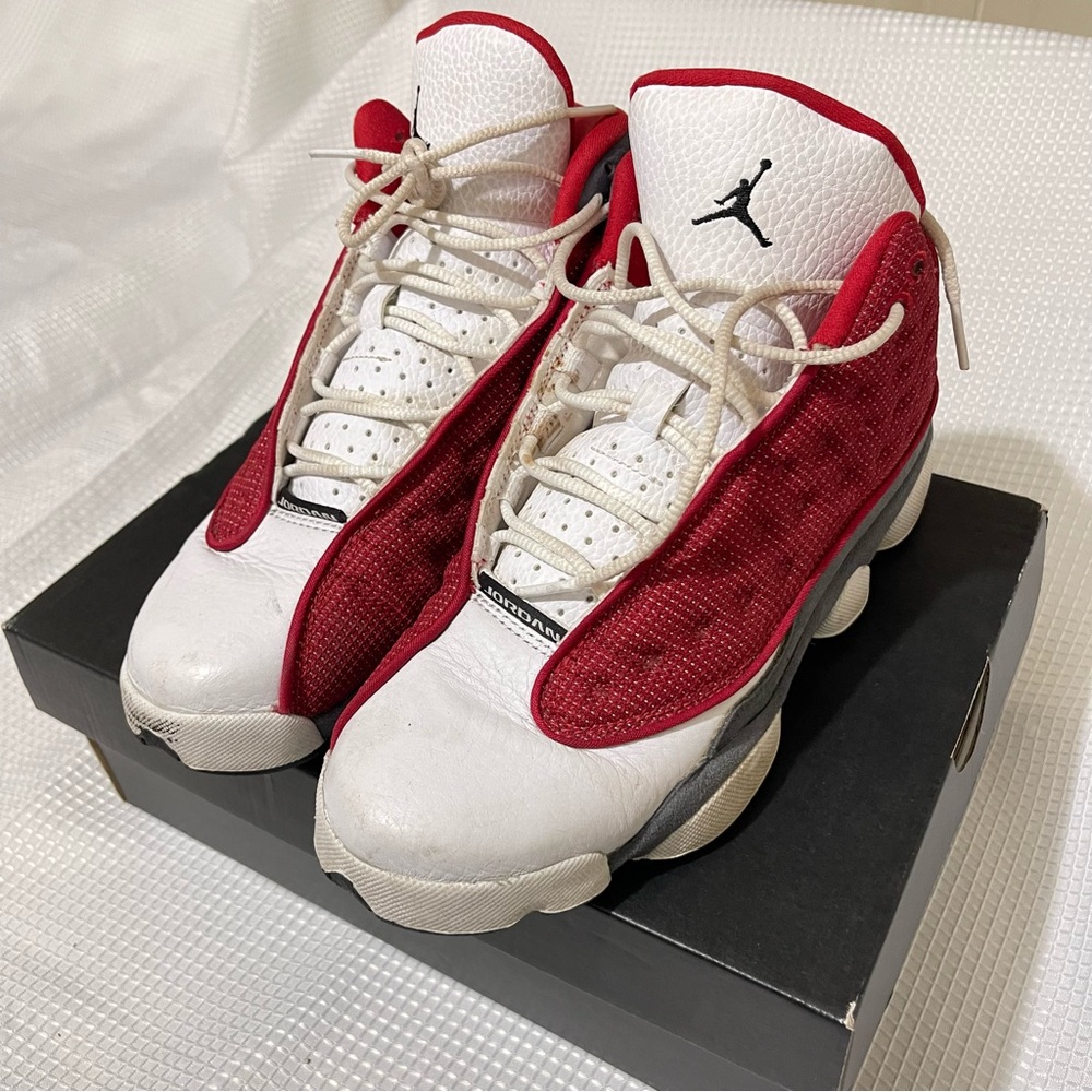 Air Jordan 13 Retro Red and White Sneakers